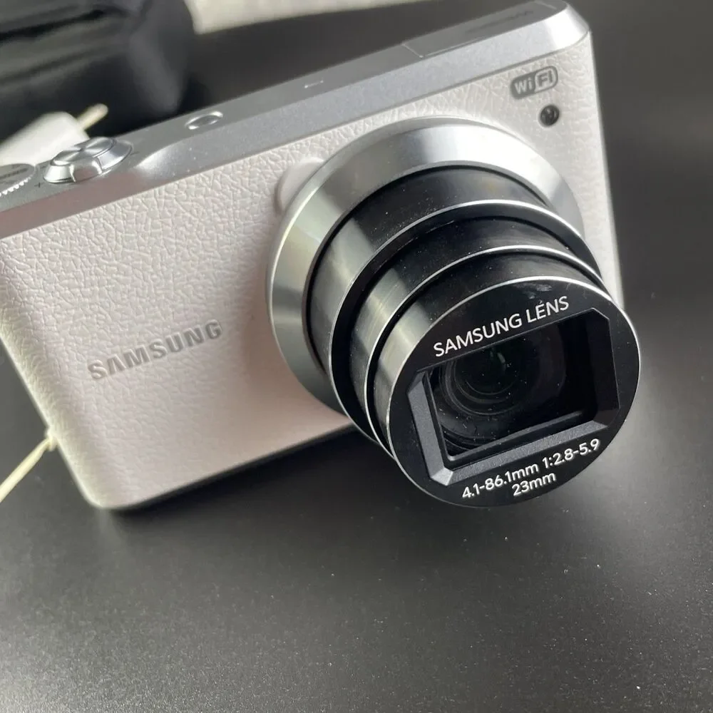 Samsung WB380F Digital Camera White 16.3MP Compact Wi-Fi 21x Optical Zoom Smart